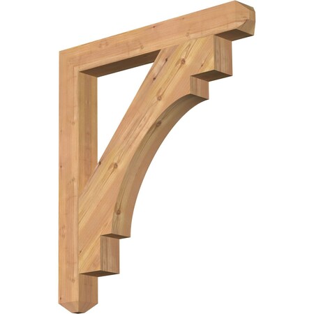 Ekena Millwork Merced Craftsman Smooth Bracket, Western Red Cedar, 3 1/2"W x 30"D x 34"H BKT04X30X34MRC04SWR
